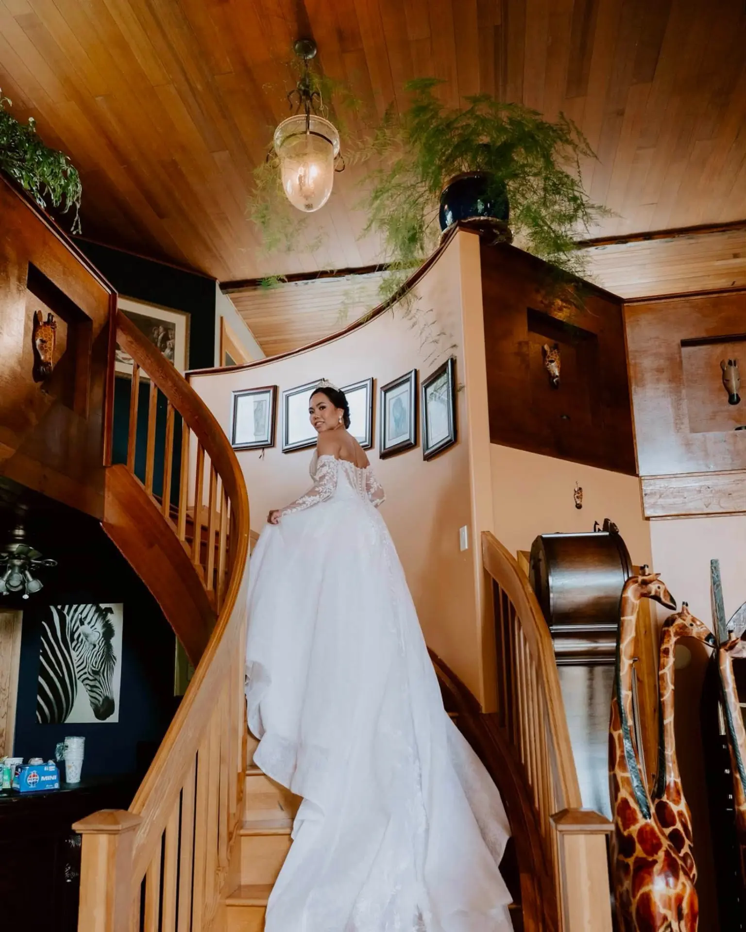Bride on the staircase