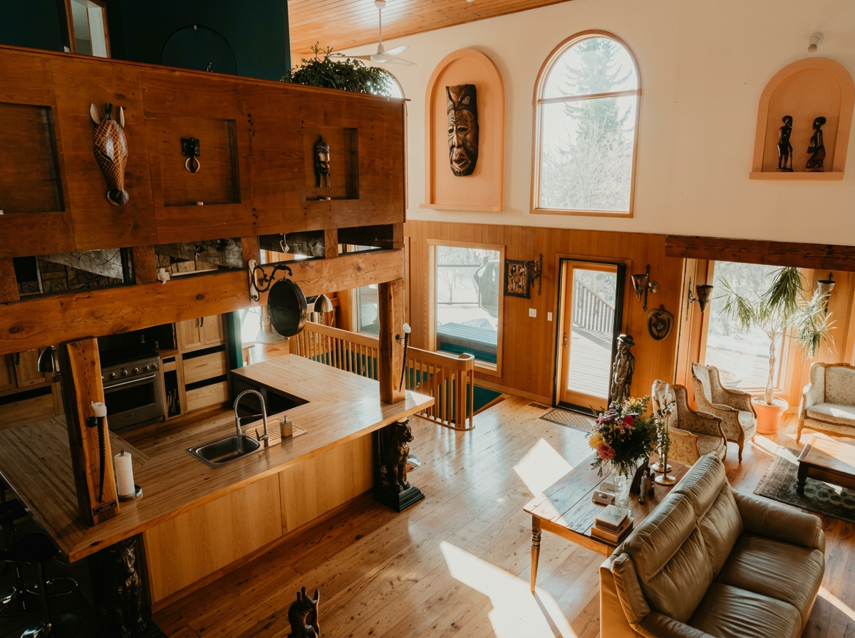 The great room and sitting area of the entire lodge
