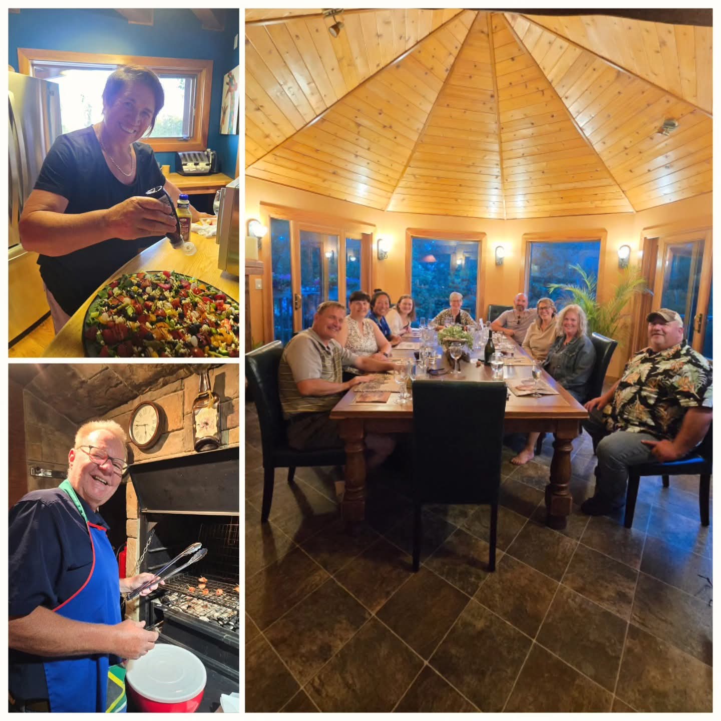 Cooking and sharing dinner with guests at South Africa House